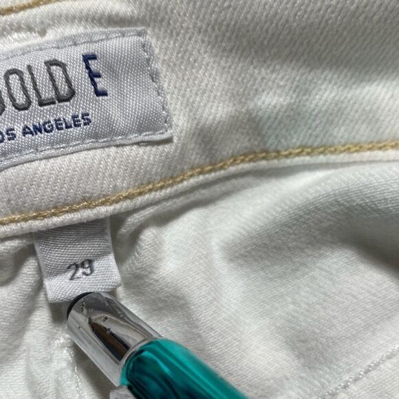 AGOLDE | Revolve Sophie Crop Distressed Mid -Rise Jeans white 29 - Picture 13 of 16